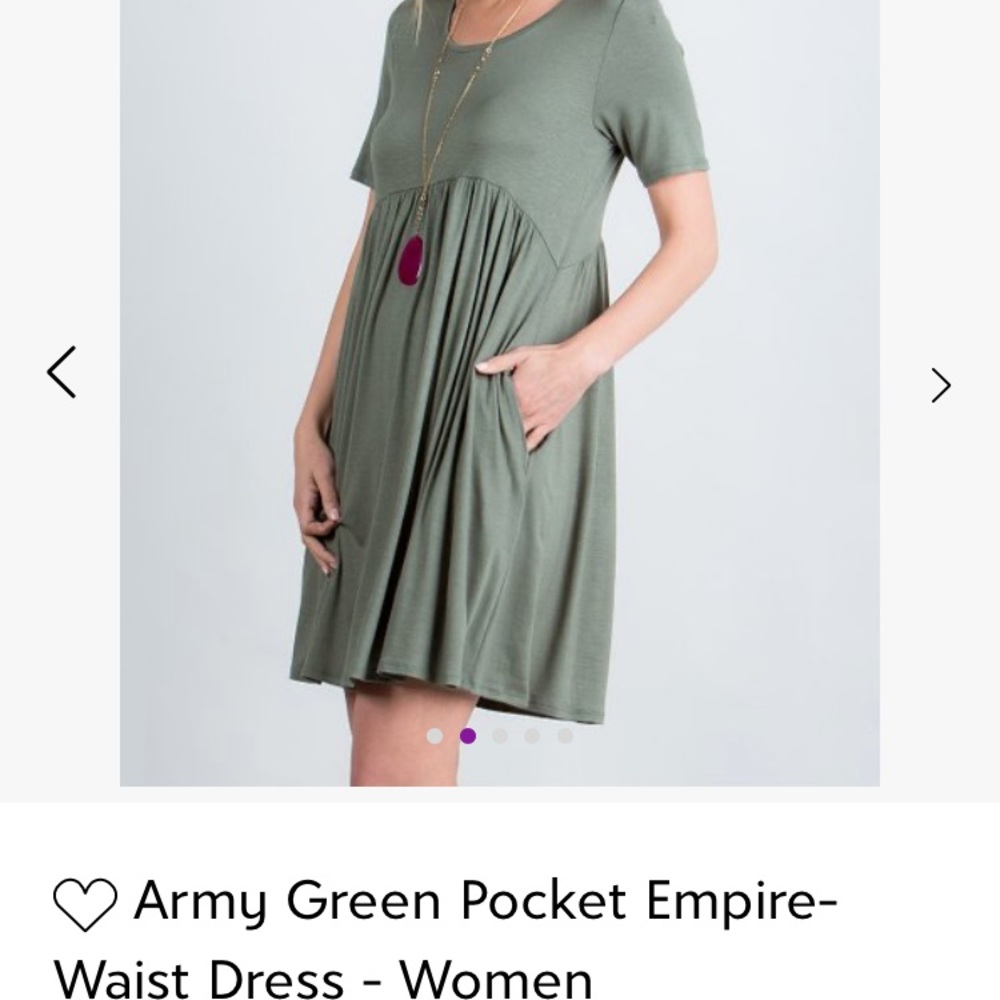 Army green swing dress